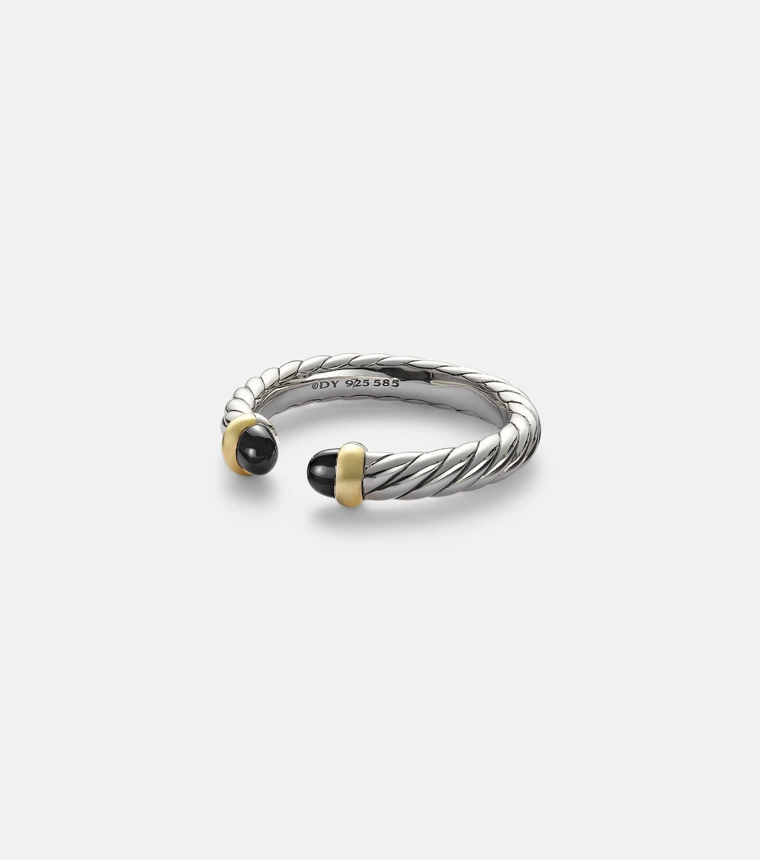 David Yurman - Cable Collectibles® Petite Cable sterling silver ring with onyx