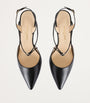 Jennifer Chamandi Black Leather Vittorio Slingback Pumps 85