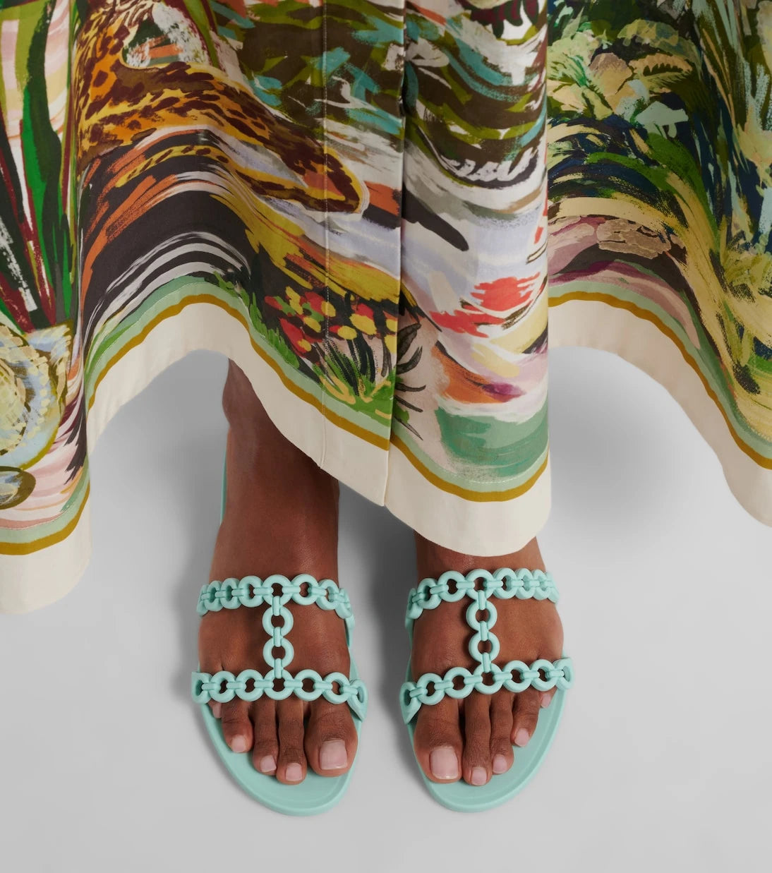 Aquazzura - Infinity Chain Jelly slides