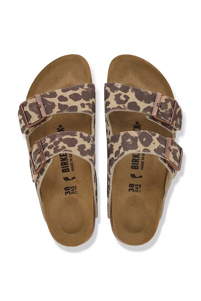 Birkenstock Kadın Süet Terlik Arizona Suede Leather Leopard