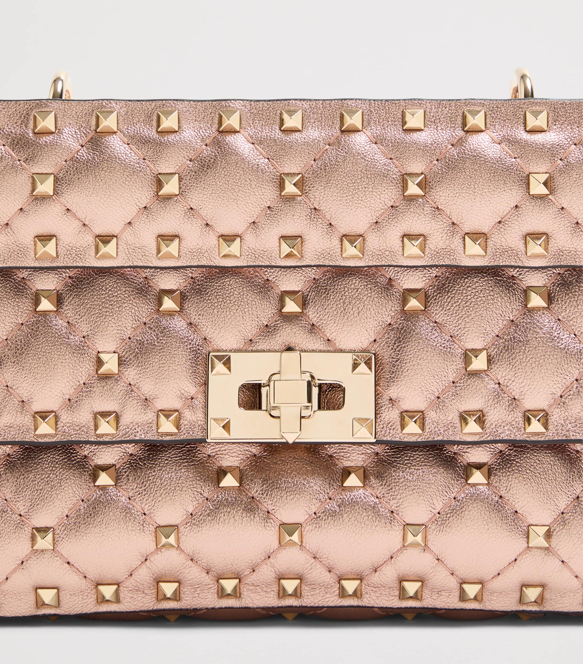 Valentino Garavani Small Leather Rockstud Spike Top-Handle Bag
