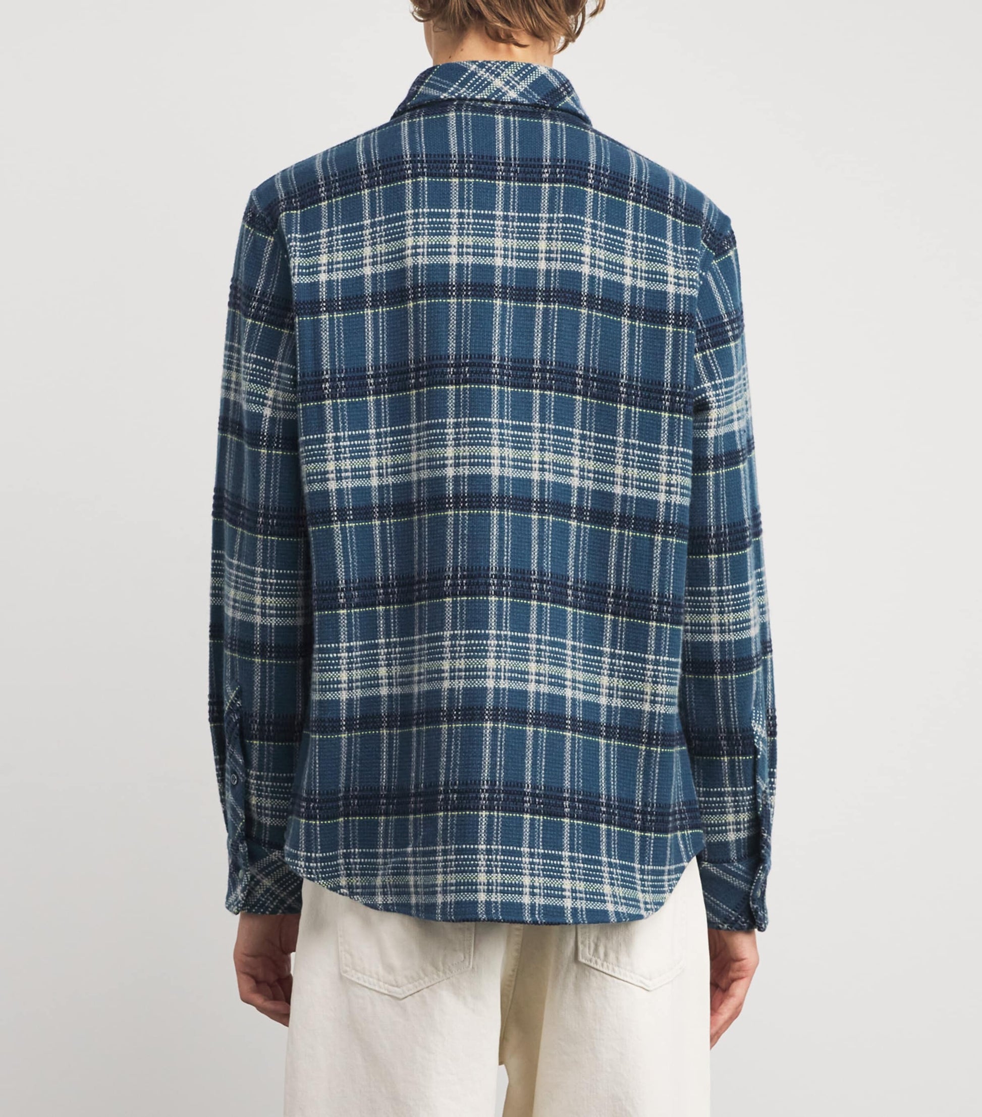 Blue Cashmere Tartan Overshirt