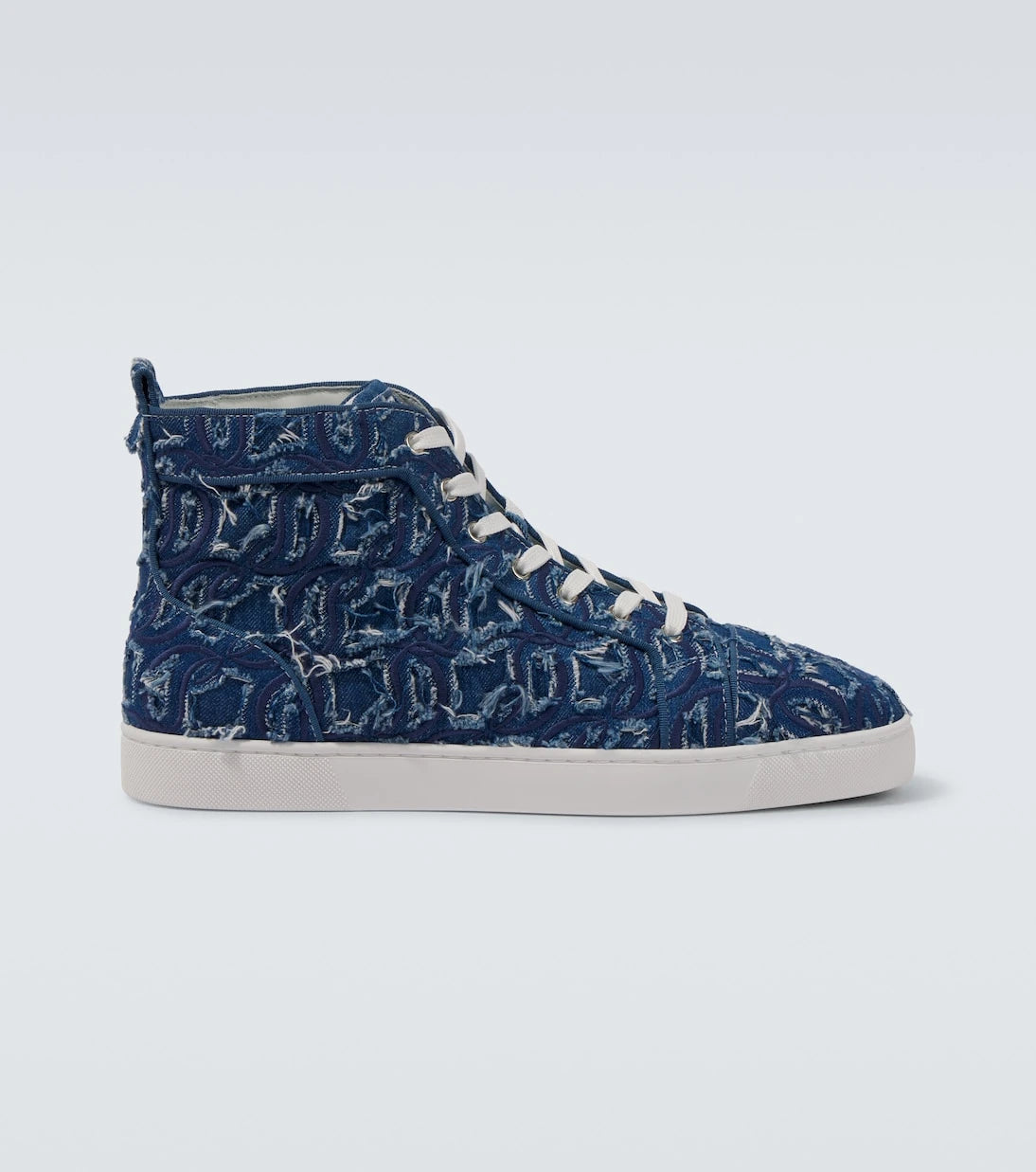 Christian Louboutin - Louis denim high-top sneakers