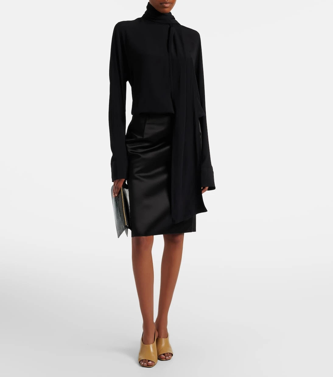 Toteme - Duchess satin pencil skirt