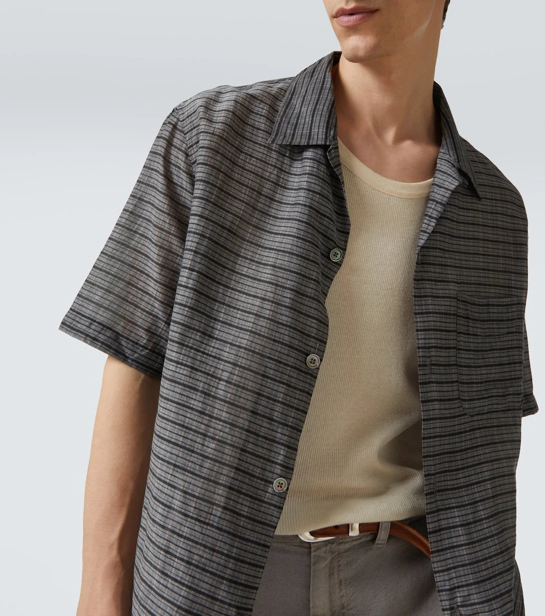 Our Legacy - Heusen checked cotton and silk bowling shirt