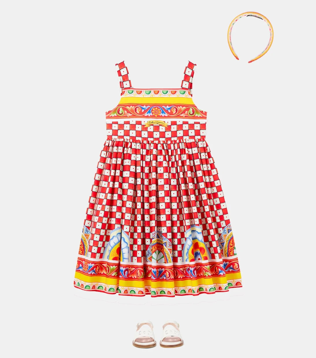 Dolce&Gabbana Kids - Taormina checked cotton dress