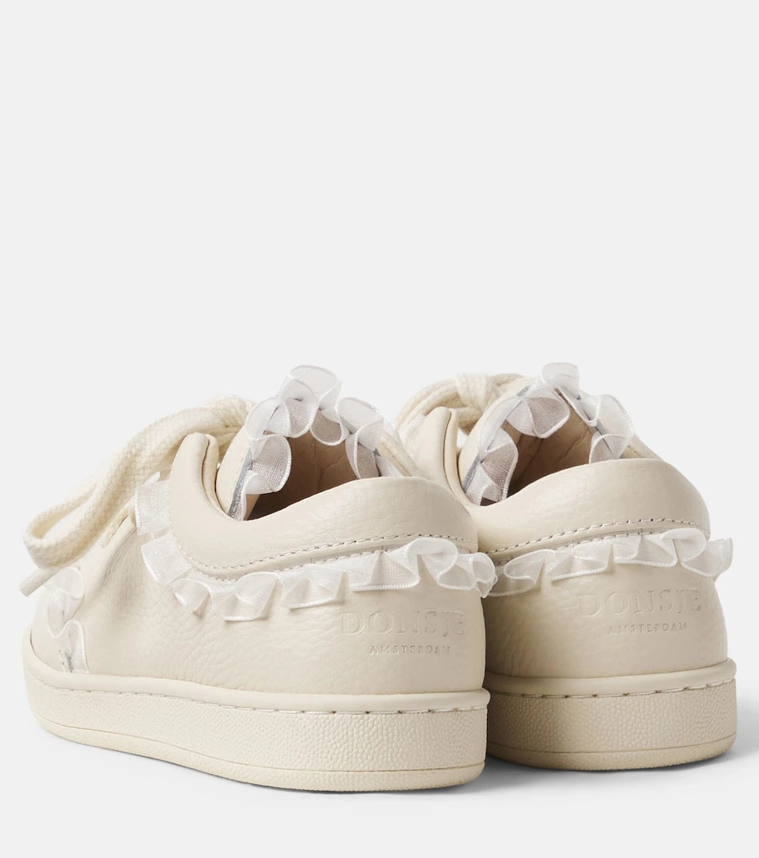 Donsje - Lisel tulle-trimmed leather sneakers