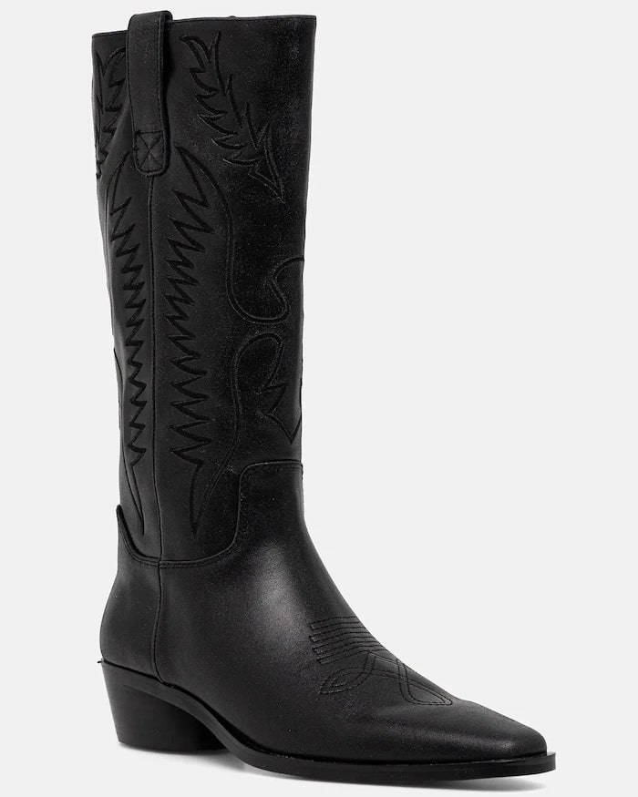Steve Madden Trevi Deri Kovboy Çizmeleri