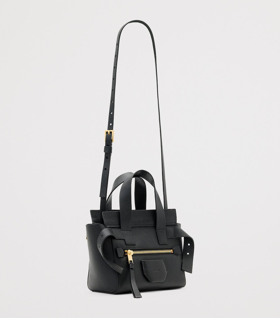 Mini Leather Perez Shoulder Bag BLACK
