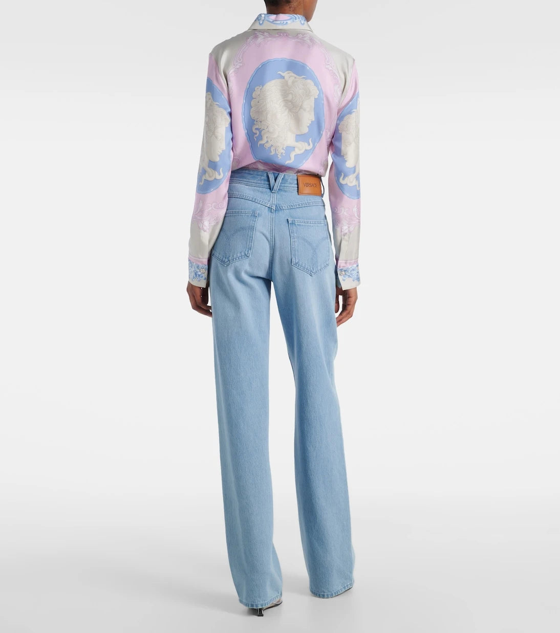Versace - High-rise wide-leg jeans