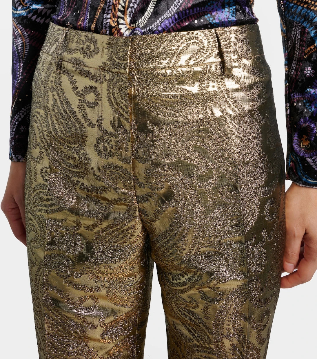 Etro - Paisley brocade flared pants