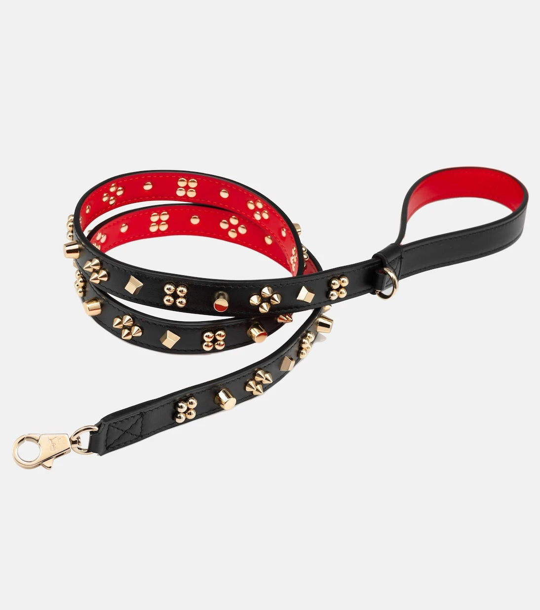 Christian Louboutin - Loubileash embellished leather dog leash