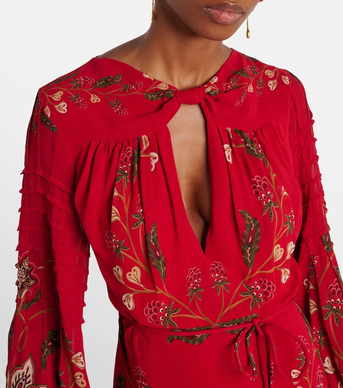 Farm Rio - Floral pleated maxi dress