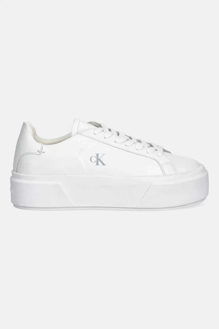 Кожени маратонки Calvin Klein FLATFORM LACE UP LTH MG