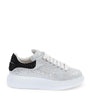 McQueen Nude Leather Crystal-Embellished Oversized Sneakers