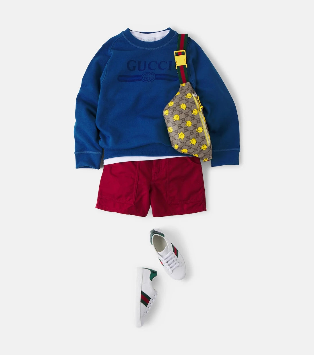 Gucci Kids - سويت شيرت من القطن جيرسيه بطبعة الشعار