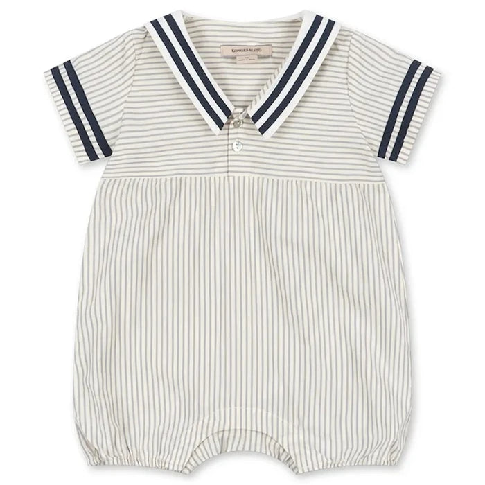 Konges Sløjd bebek çocuklar için pamuklu ALLIE SAILOR ROMPER GOTS
