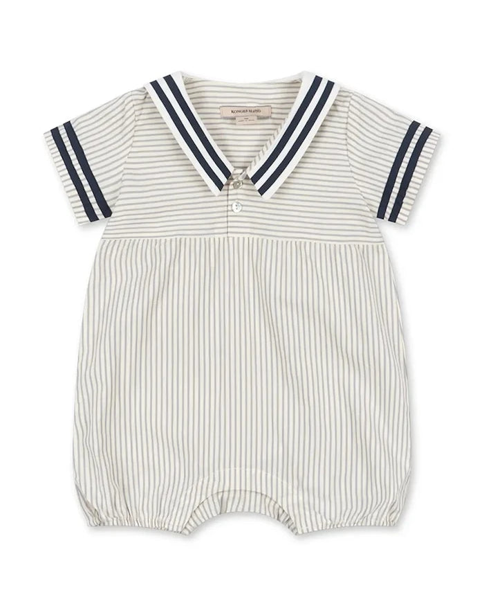 Konges Sløjd bebek çocuklar için pamuklu ALLIE SAILOR ROMPER GOTS