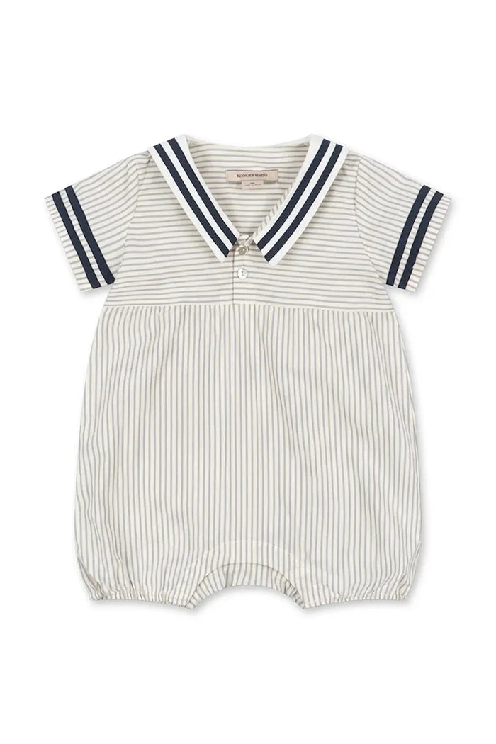 Konges Sløjd bebek çocuklar için pamuklu ALLIE SAILOR ROMPER GOTS