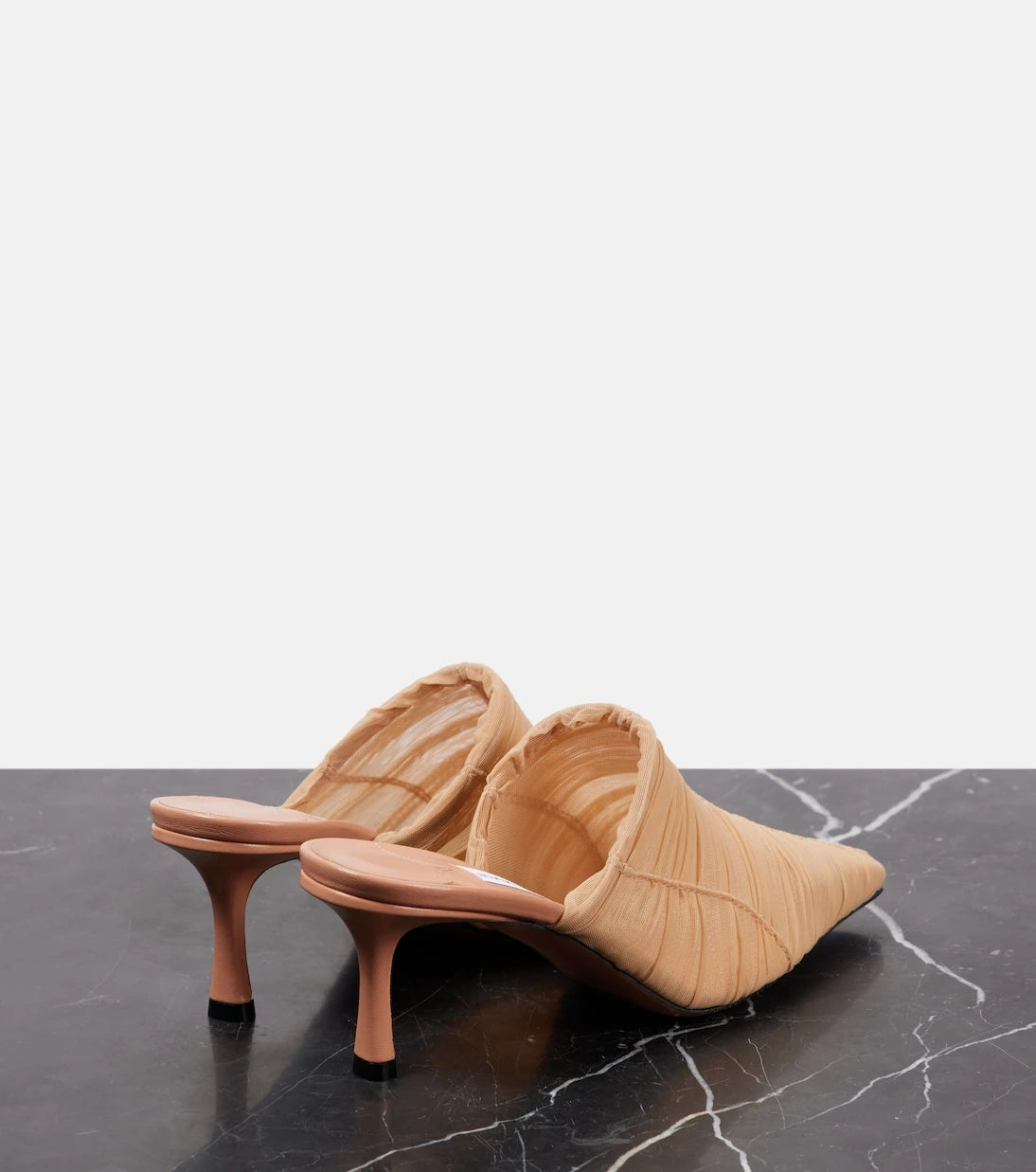 Jimmy Choo - Lotta 65 ruched tulle mules