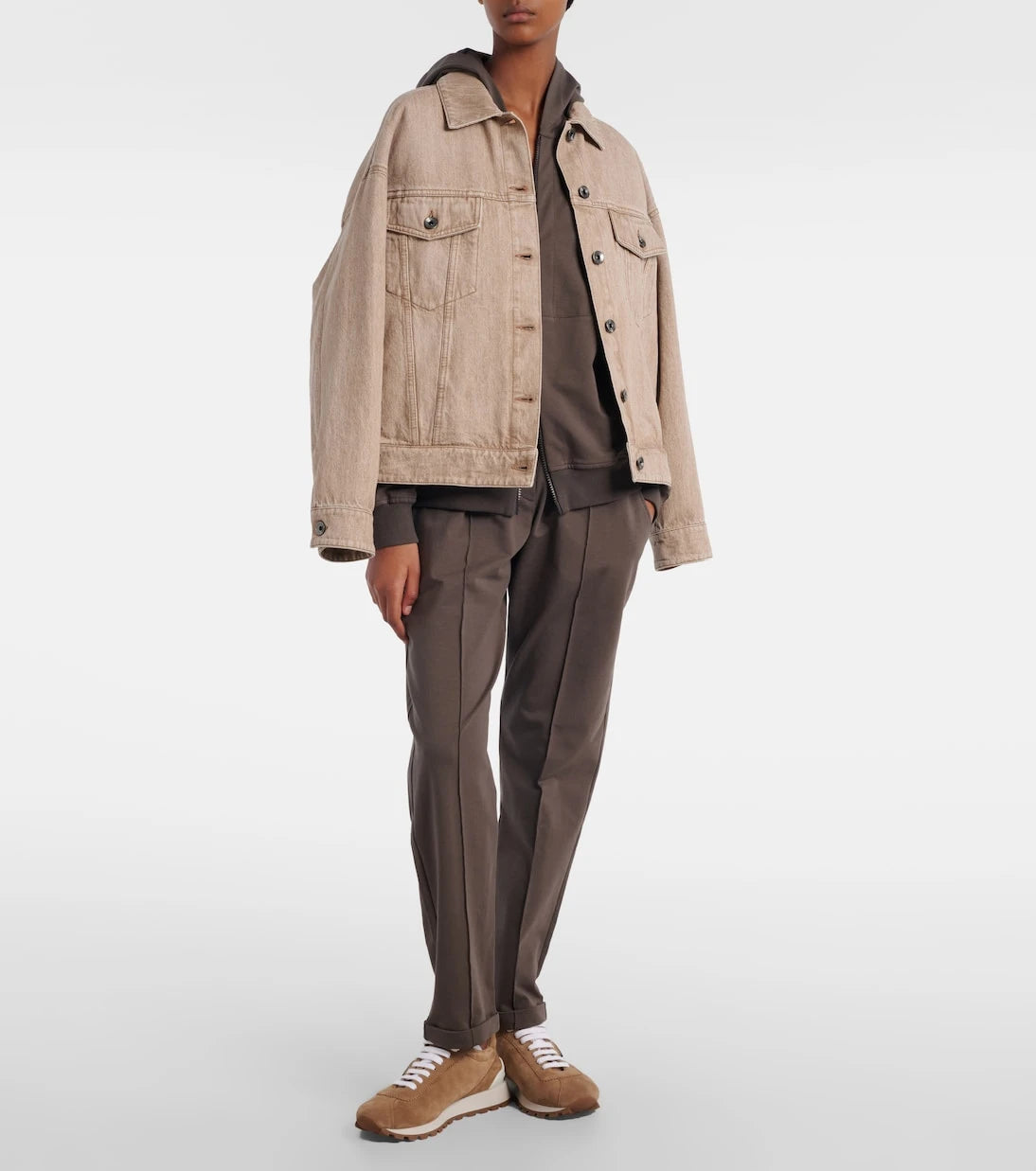 Brunello Cucinelli - Monili cotton zip-up hoodie