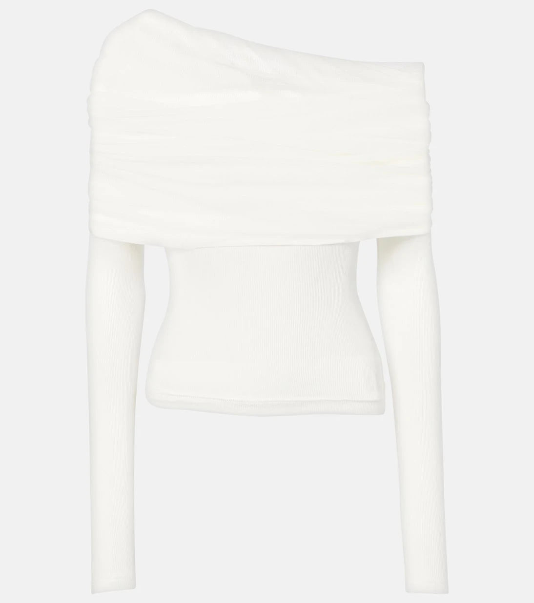 Christopher Esber - Sonora Veiled off-shoulder top