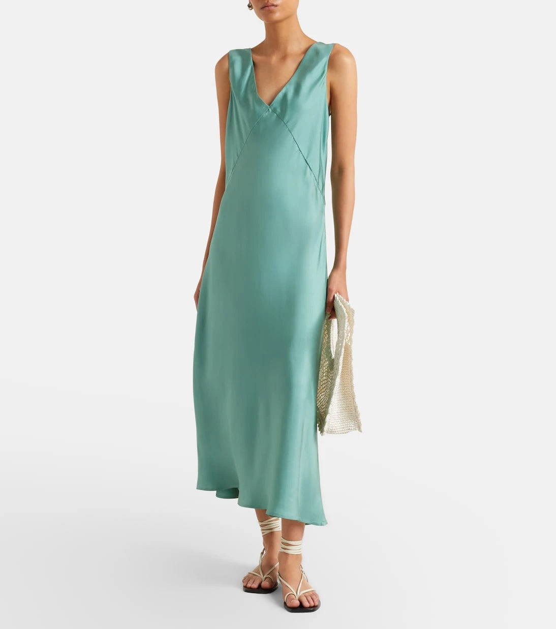 Asceno - Provence silk twill slip dress
