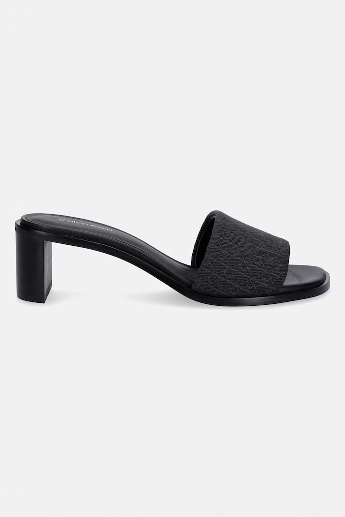 Calvin Klein Kadın Kalın Topuklu Terlik BLOCK HEEL SANDAL AOP