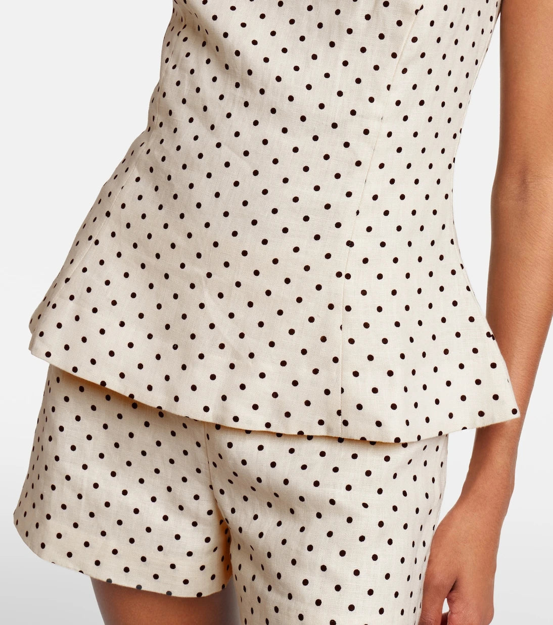 Faithfull - Iria polka-dot linen top