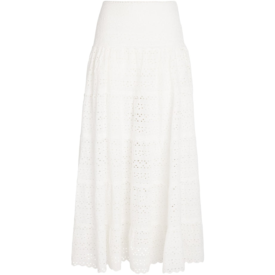 Ivory Cotton Ripeka Maxi Skirt