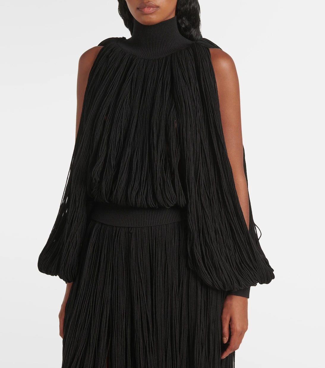 Alaïa - Fringed wool sweater