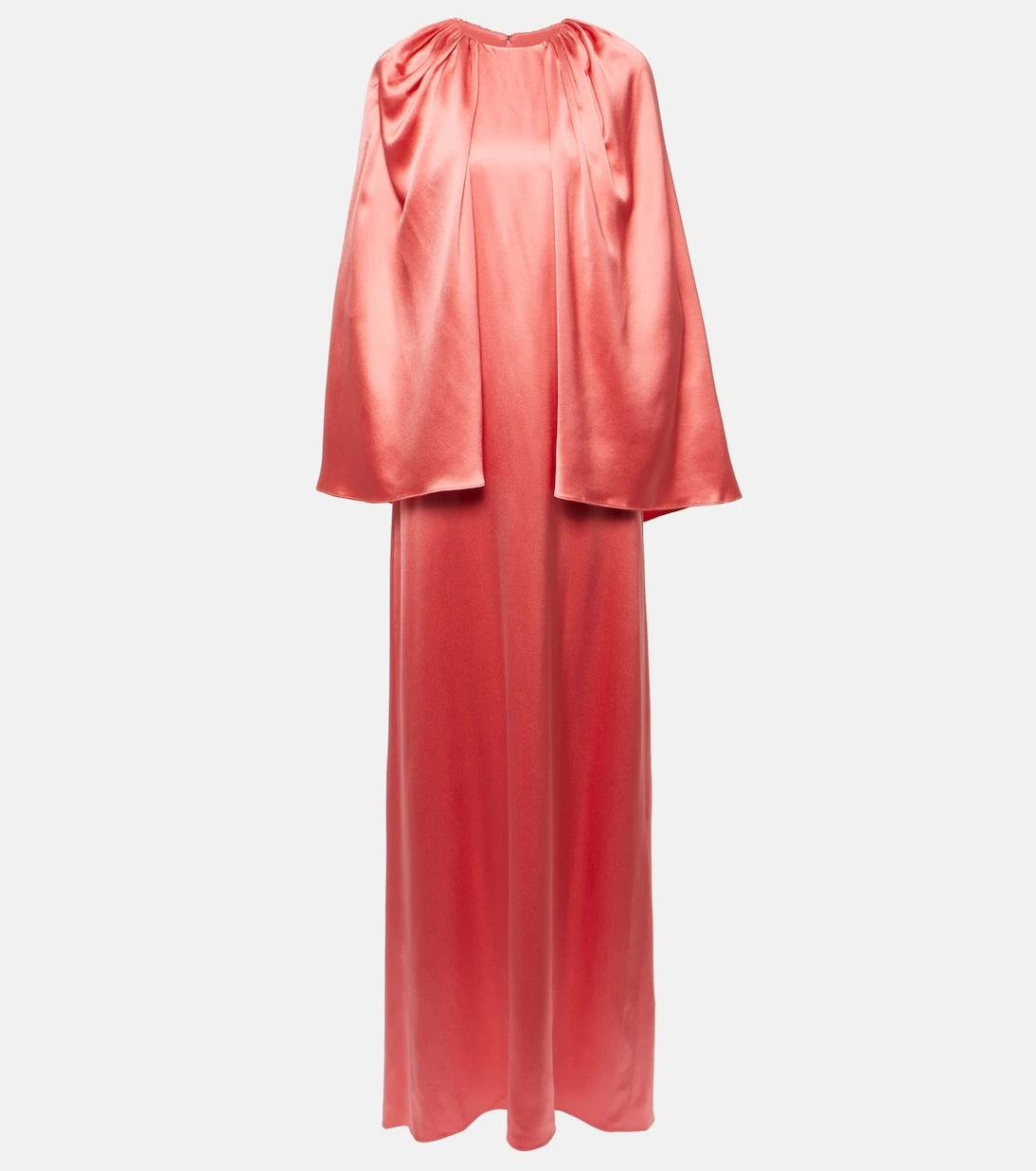 Monique Lhuillier - Caped silk satin gown