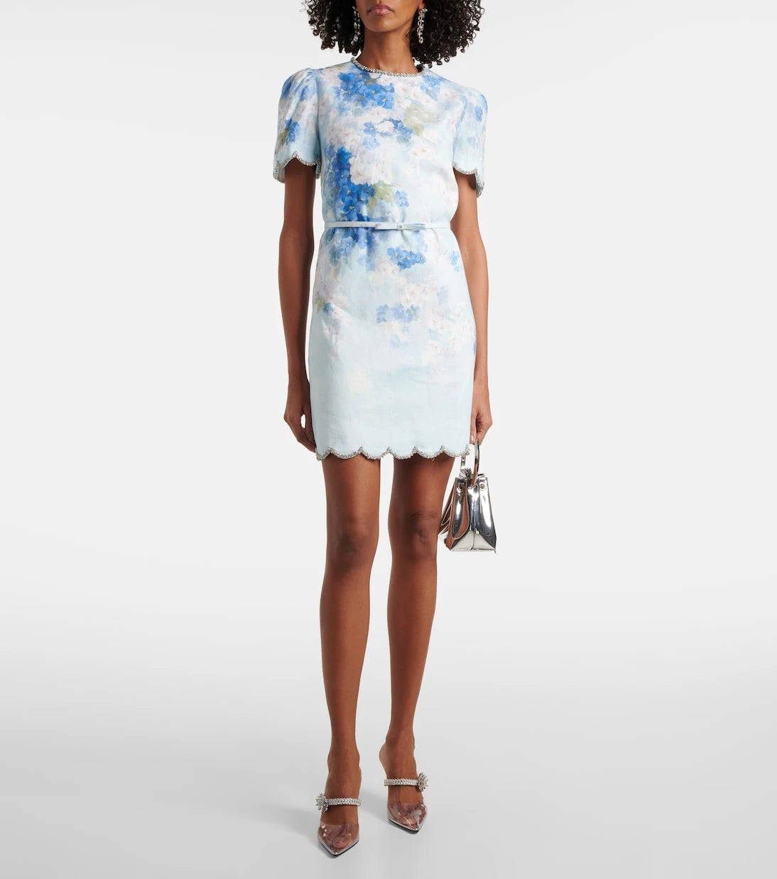 Zimmermann - Crush floral linen minidress