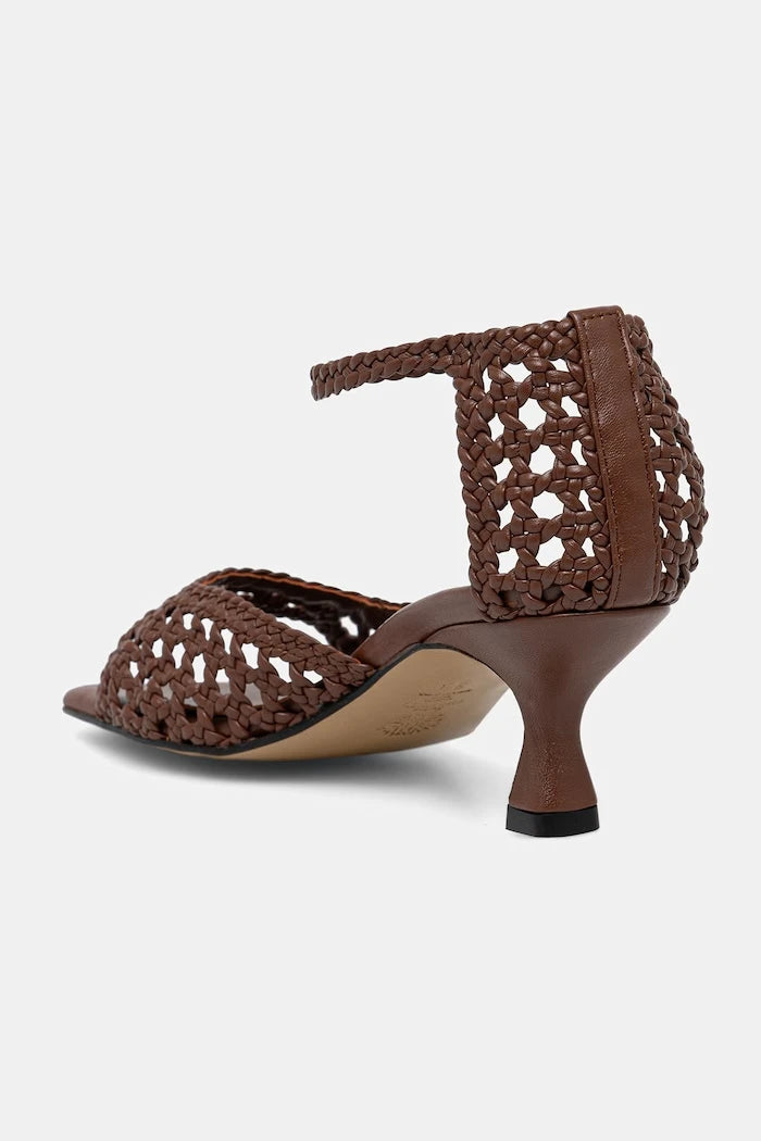 Souliers Martinez alçak topuklu deri sandalet VERONICA