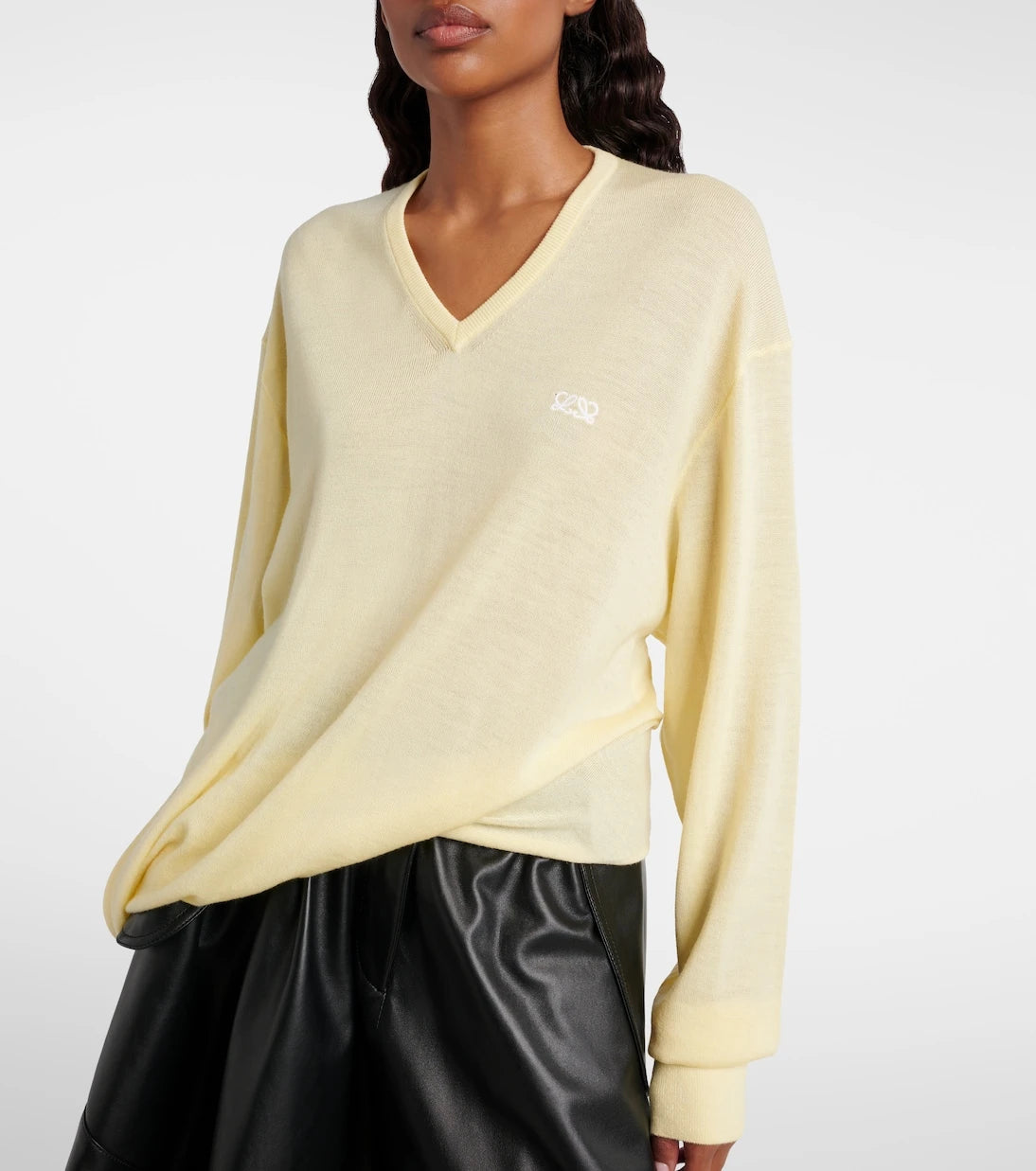 Loewe - Double L asymmetric wool sweater