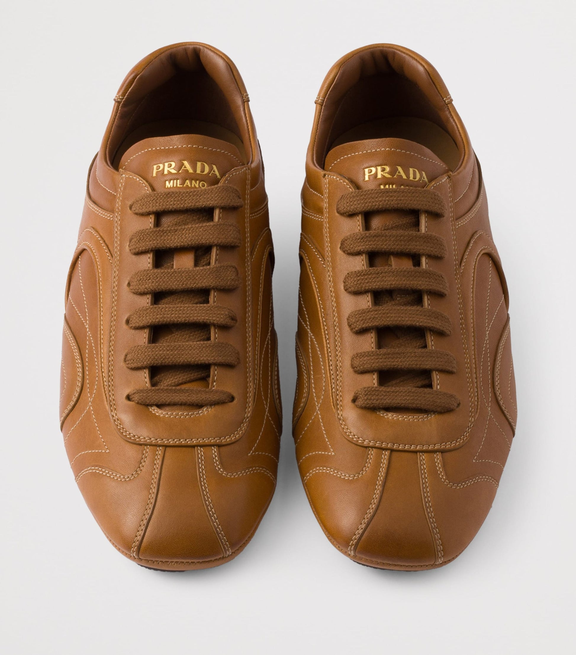Prada Nappa Leather Antiqued Sneakers