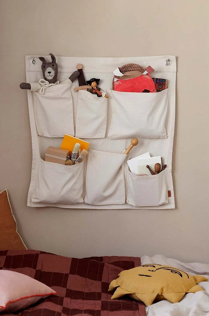 Стенен органайзер ferm LIVING Canvas Wall Pockets