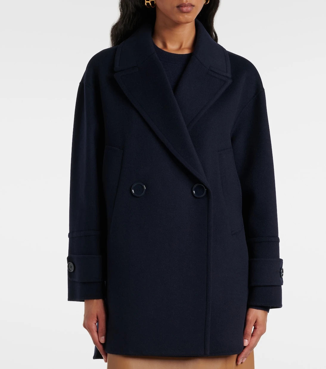 'S Max Mara - جاكيت صوف مزدوج الصدر