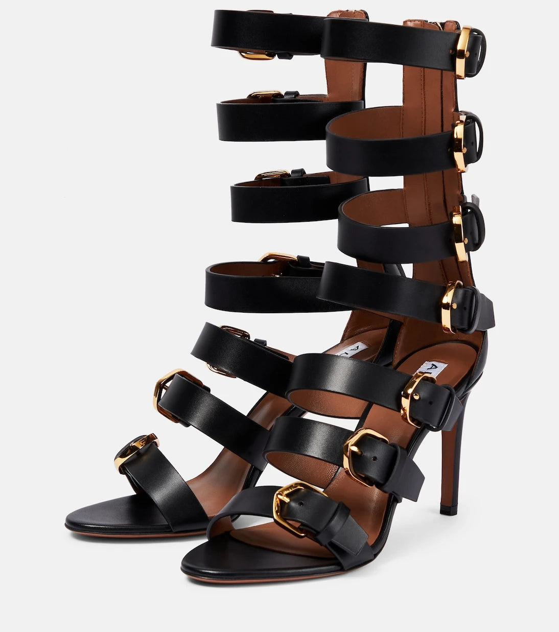 Alaïa - Buckle leather sandals