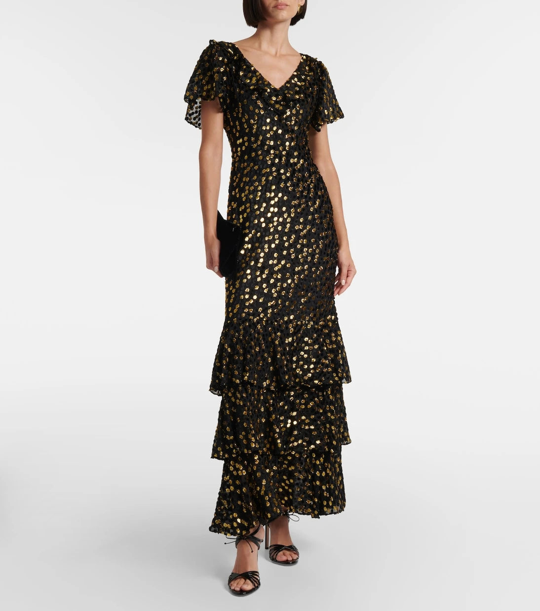 Rixo - Amelle embellished tiered maxi dress