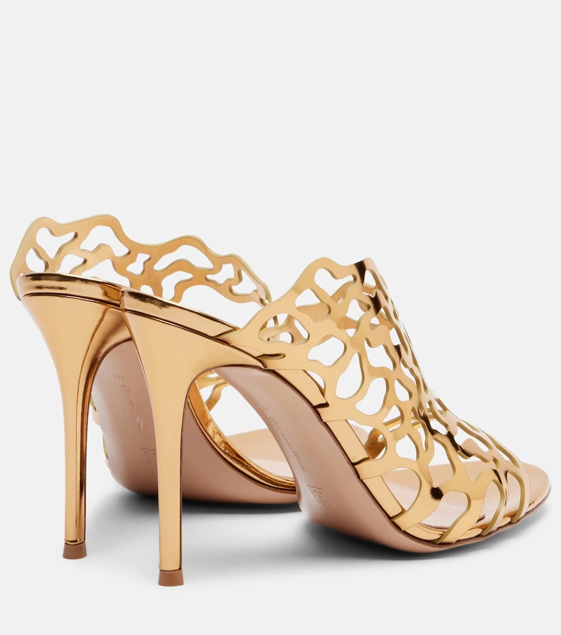 Gianvito Rossi - Metallic leather mules