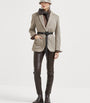 Brunello Cucinelli Brown Leather Slim Leggings