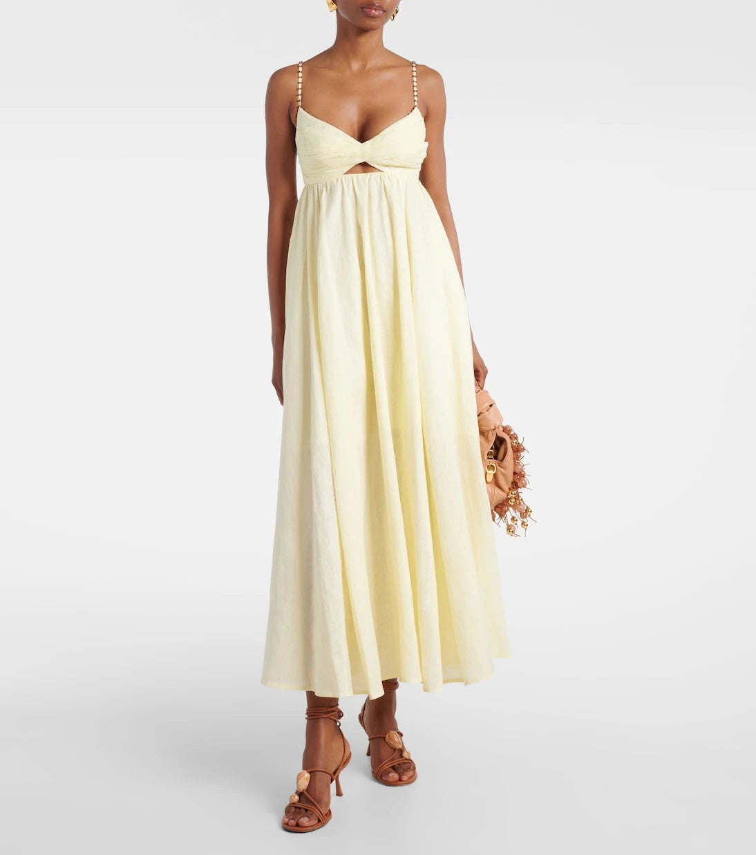 Zimmermann - Rhiannon embellished linen midi dress