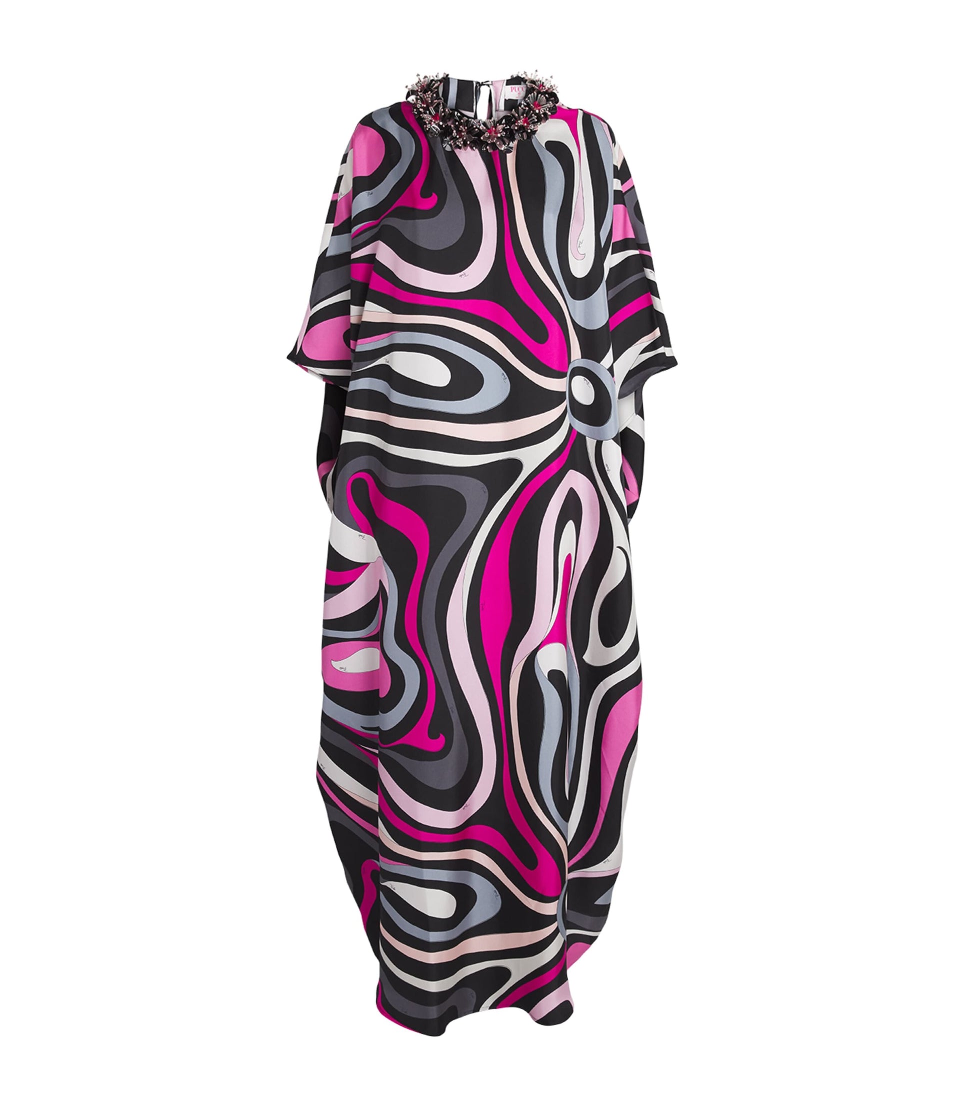 Multi Silk Embellished Marmo Kaftan