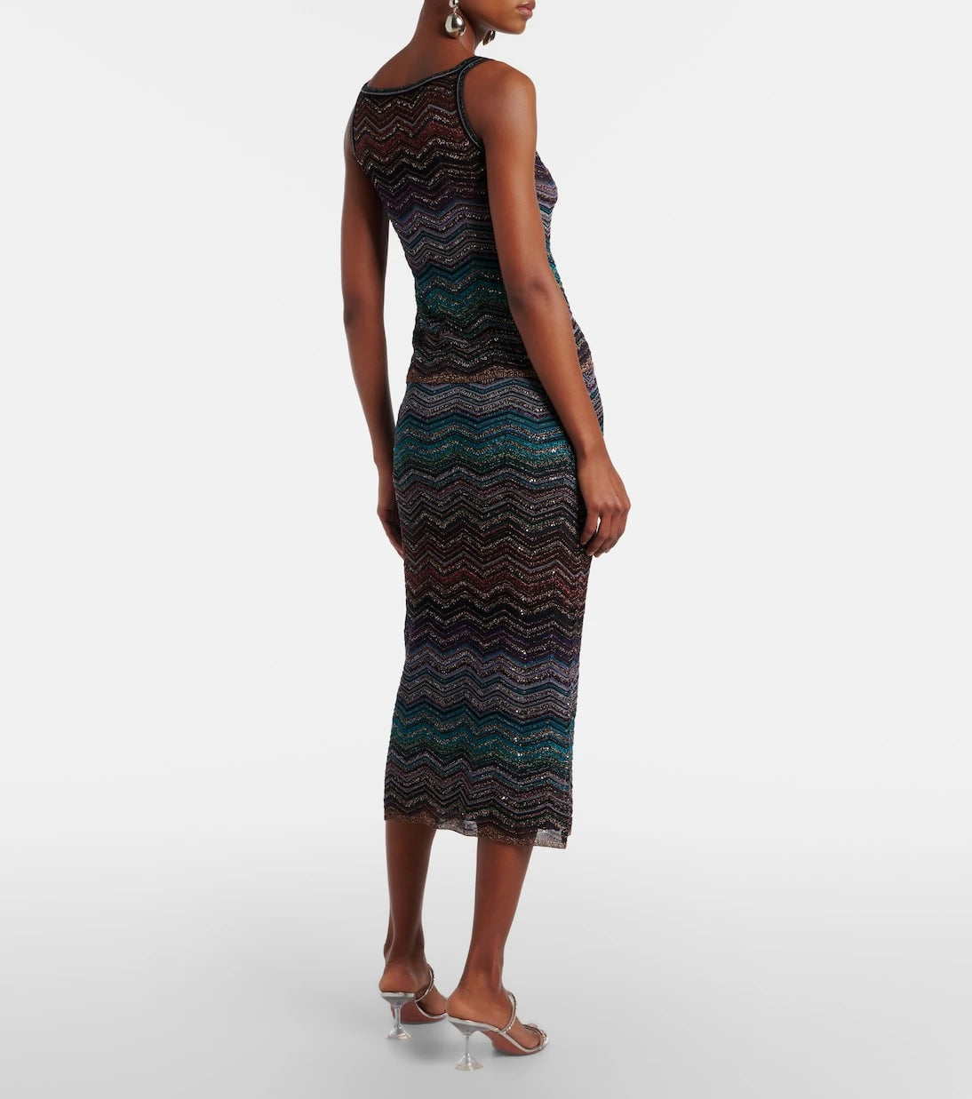 Missoni - Zigzag lame midi etek