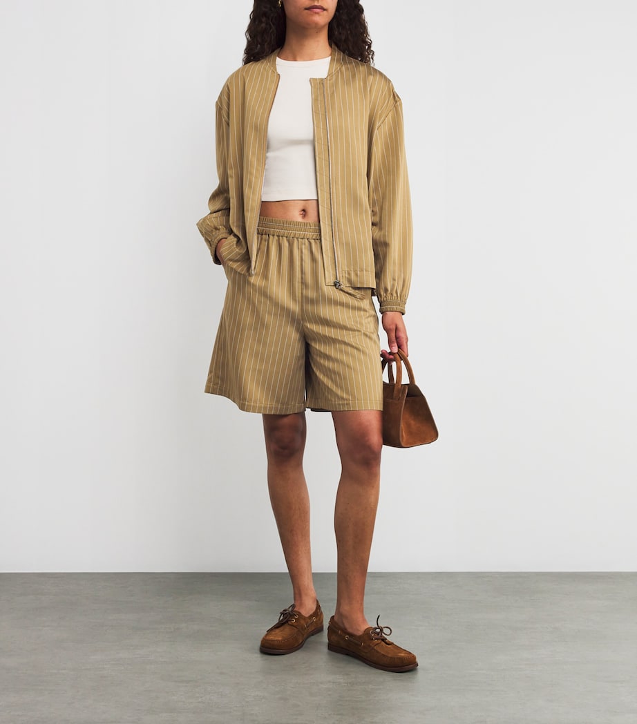 MAX&Co. Yellow Stripe Elasticated Shorts