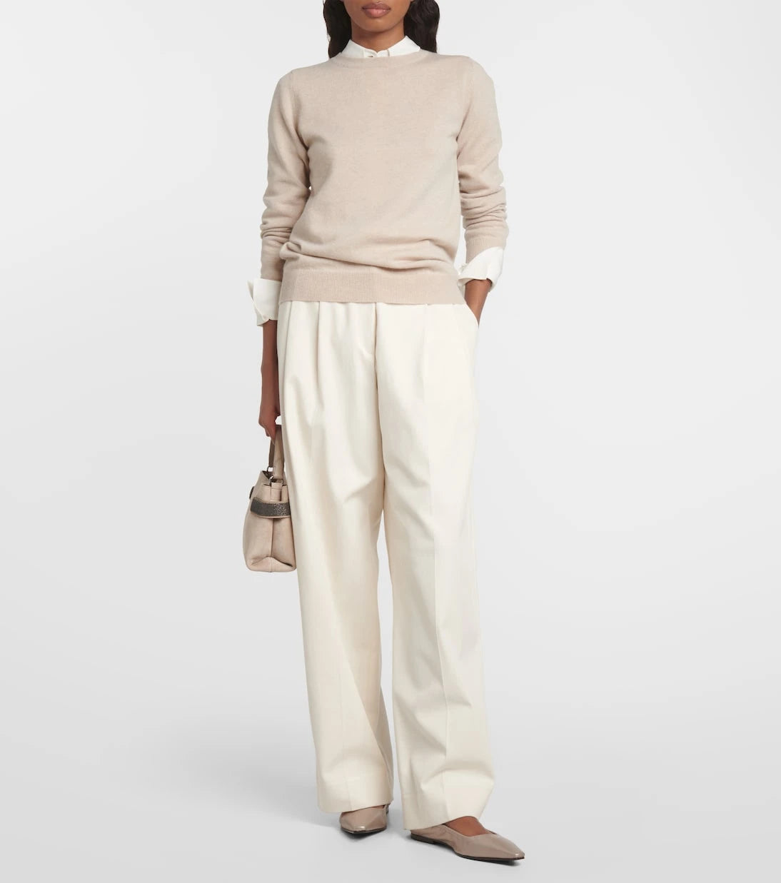 Brunello Cucinelli - Metallic leather ballet flats