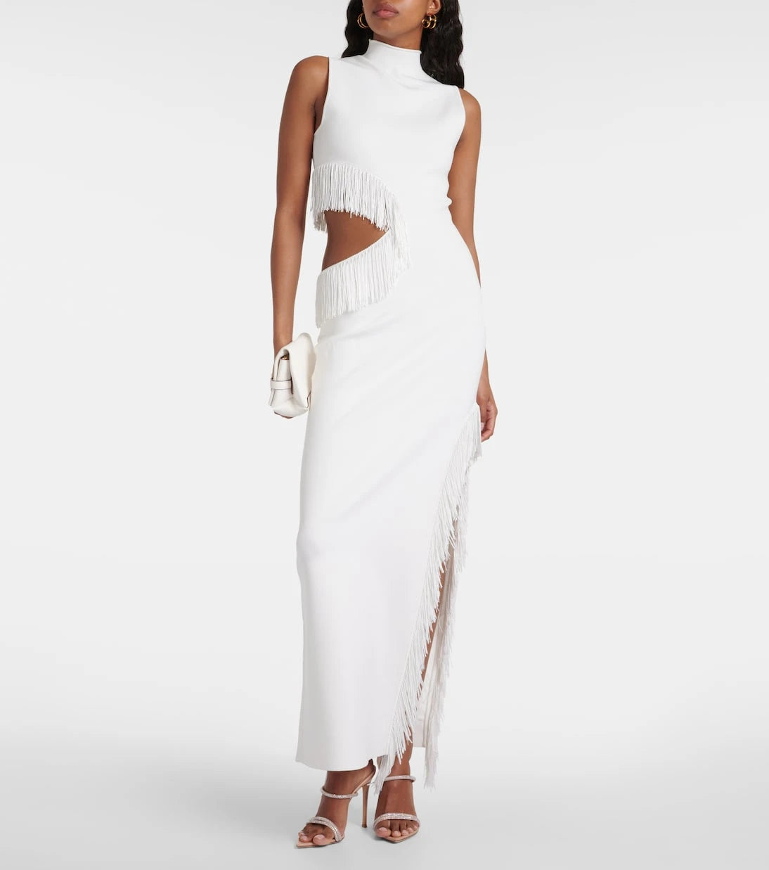 Galvan - Nova beaded compact knit gown