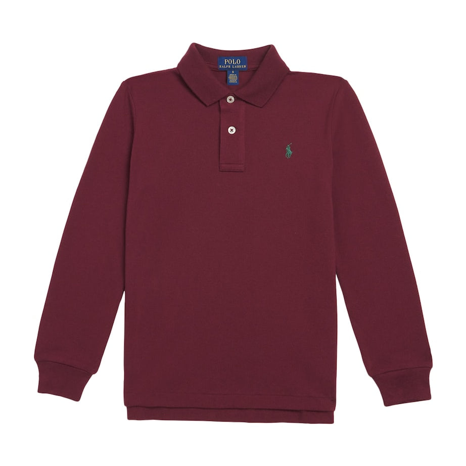 Cotton Long-Sleeve Polo Shirt (6-14 Years)