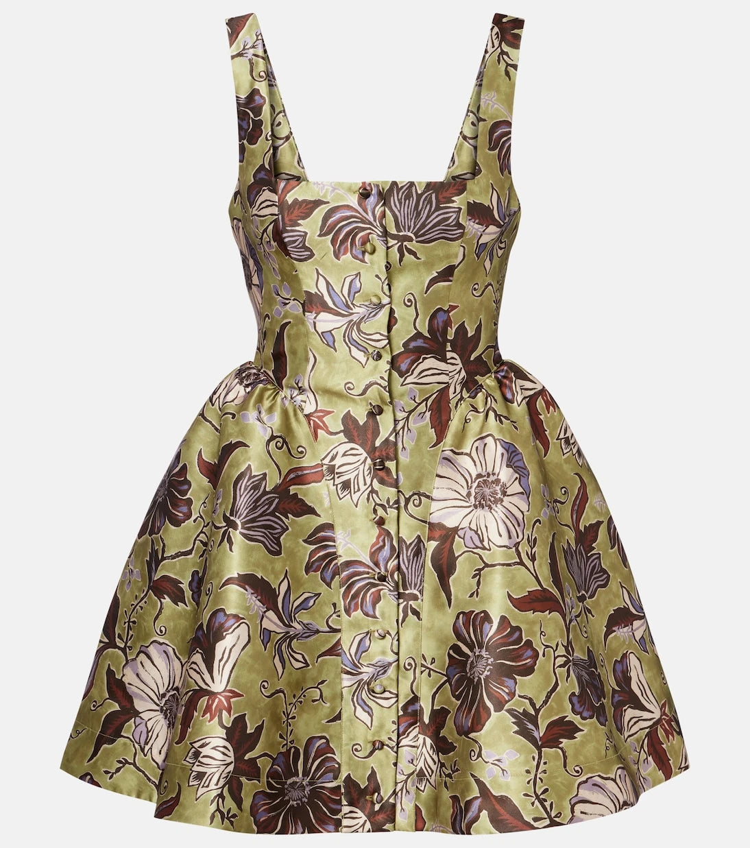 Alémais - Citron Flounce floral minidress